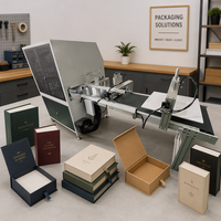 Machine semi-automatique de formage et d'assemblage de boîtes à livres à couverture rigide, machine d'assemblage de boîtes en carton gris, machine de collage de boîtes en papier