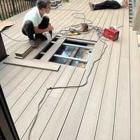 Lame de Terrasse Extérieure Étanche en Bois Composite WPC à Grain Bois, Revêtement Co-Extrudé pour Aménagements Extérieurs