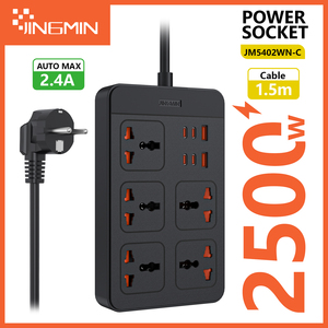 Nhà máy tùy chỉnh phổ Power Strip-<span class=keywords><strong>Socket</strong></span> 6 USB <span class=keywords><strong>s</strong></span>ạc nhanh cổng 5M Surge Protector Tabletop điện thoại ổ cắm Extender - Product Image 2