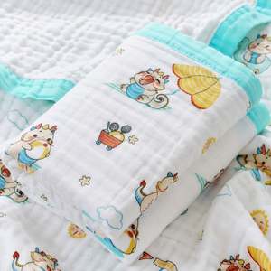 Organic Cotton Muslin Security <b>Blanket</b> for <b>Babies</b> <b>Soft</b> Breathable Lovie Soothing Towel - Product Image 3