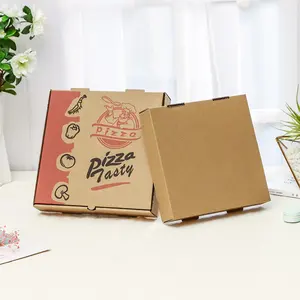 Direto da fábrica personalizado caixa de Pizza comercial 8 10 12 16 14 polegadas entrega caixa de embalagem caixa de embalagem de pizza