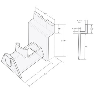 Slatwall lồng vào nhau kính hiển thị cửa hàng bán lẻ nhựa Móc áo quang học Kính mát chủ - Product Image 2