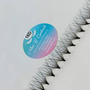 Extensiones de Pestañas de Camelia Sintética Natural 16D/1000 Fans Hechas a Mano al por Mayor, OEM/ODM, Etiqueta Privada, Logotipo Personalizado Gratuito - Product Image 5