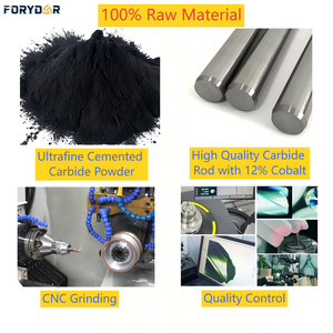 Fresa a Candela in Carburo HRC 45 55 65, Gambo 3mm, D12 12mm, 2 o 4 Taglienti, per CNC, per Alluminio, Fresa per Raggi d'Angolo - Product Image 6