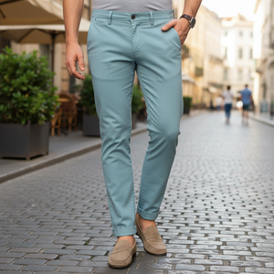 Pantalones Chinos Casuales de Lona para Hombre, Antiarrugas - Product Image 3