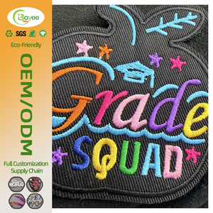 Skin-Friendly And Thick Texture Flat Embroidery Patch for Bags Apple Shape Flat Stitching Logo Iron on Garment Labels - Product Image 1