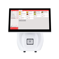 Sistema POS Táctil Personalizable con Configuración Completa, Pantalla Dual, Todo en Uno, Caja Registradora con Impresora y Escáner de Código de Barras para Hotel