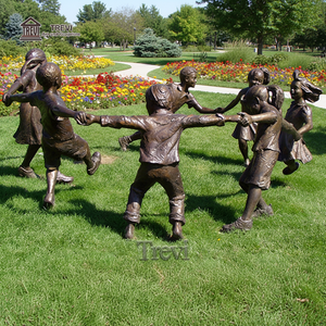 Escultura <span class=keywords><strong>de</strong></span> Metal <span class=keywords><strong>de</strong></span> Tamaño Real para Jardín TREVI, Estatua <span class=keywords><strong>de</strong></span> Bronce <span class=keywords><strong>de</strong></span> Niños Jugando para Decoración <span class=keywords><strong>de</strong></span> Parques Públicos - Product Image 2