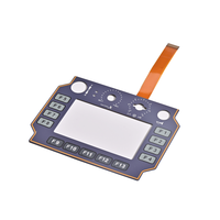 Interrupteur tactile intelligent WiFi ZDX OEM personnalisé avec couvercle en verre trempé teinté, 1 bouton, membrane FPC, rétroéclairage LED LGF