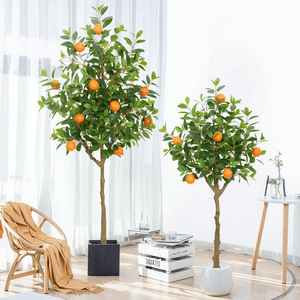 Simulation nordique vert oranger plancher intérieur faux oranger en pot avec ornements de décoration de salon de fruits - Product Image 4