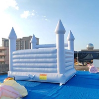Château gonflable commercial extérieur en PVC personnalisé en usine, avec toboggan et trampoline, marque QY, 4x4M, fabriqué en Chine, vente chaude