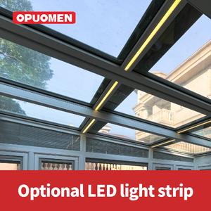 Hiệu suất cao hồ quang phẳng đa giác mái cấu trúc Nhiệt Cách Nhiệt Kính Patio khung nhôm tùy chỉnh sunroom - Product Image 4