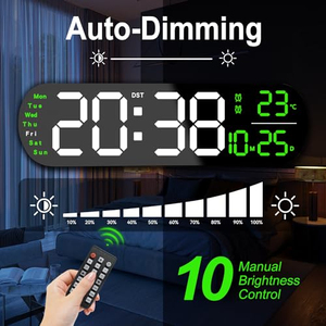 Horloges de chevet numériques multifonctions LED modernes, horloge numérique intelligente pour chambre à coucher, horloge de table numérique - Product Image 3