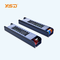 Alimentation à découpage ultra-mince 36W-500W DC12V 24V 48V pour LED, boîtier en aluminium, alimentation AC 170-264V pour caisson lumineux