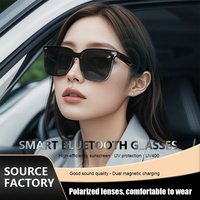 Gafas Inteligentes GS01 con Bluetooth para Escuchar Música, Hacer Llamadas, Navegación, Protección UV, Lentes Polarizadas, Carga Magnética
