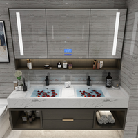 Haut de bain flottant avec évier, style européen, disponible en 2 pièces, style moderne