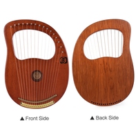 Lyre en bois Walter.t WH-16 à 16 cordes, cordes métalliques, instrument à cordes en bois massif avec sac de transport, clé d'accordage, nettoyage