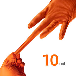 10Mil Heavy Duty Automobile Industrial Orange Black Micro-Touch Hand <strong>Grip</strong> Disposable Mechanic Nitrile Safety <strong>Gloves</strong> for Work - Product Image 4