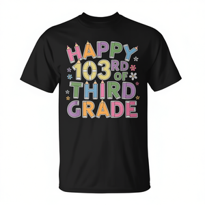 Buon 103° giorno di scuola della terza elementare. Celebra i 100 giorni di scuola con questa maglietta promozionale - Product Image 2