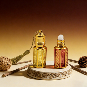 Flacon Roll-on en Verre Émaillé Style Royal Vintage 3ml 6ml 10ml 12ml avec Pompon pour Parfum Concentré - Product Image 3