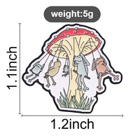 Broche en émail souple mignonne en forme de grenouilles oscillantes, thème champignon de dessin animé, badge en alliage de zinc pour sac, manteau, chapeau, ornement quotidien, loisirs