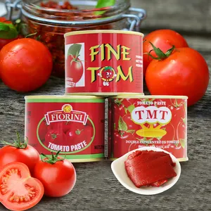 Hoge Kwaliteit 210G Ingeblikte Tomatenpuree 28-30% Brix Voor De Productie Van Ketchup