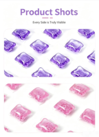 Perles de lessive parfumées écologiques, longue durée, en gel, formule concentrée pour vêtements – Nettoyage en profondeur, tissus adoucis, bébé