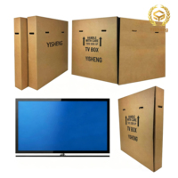 Carpeta de Cartón Corrugado de Gran Tamaño, Ajustable, para Mudanza de TV, Resistente, de Doble Pared, Ecológica, Reciclable y Personalizable