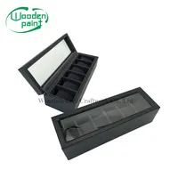 Watch Box High Quality Gift Box OEM Factory Price Wholesale High Quality 5 Slots MDF Leather Watch Gift Box With Pillow