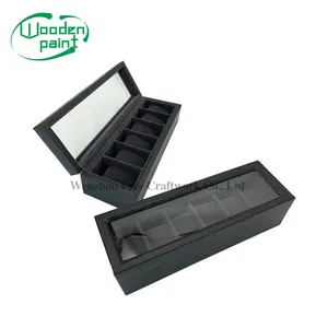 OEM Factory Price Wholesale High Quality 5 slots MDF leather watch gift box with pillow