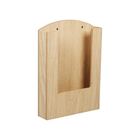 Support d'affichage de menu d'étagère de stockage de courrier fixé au mur en bois