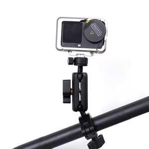 Support de fixation à pince 360° avec double rotule, filetage 1/4\", en alliage d'aluminium flexible, pour téléphone, caméra d'action, appareil photo reflex numérique, guidon de vélo, moto, GoPro - Product Image 1