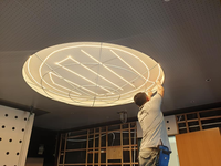 Film translucide blanc de différentes formes et tailles personnalisées, impression UV 4011, faux plafond en PVC