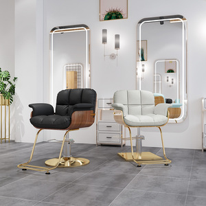 Sillón de Barbería Moderno de Cuero con Elevación Hidráulica, Altura de Asiento Ajustable, Diseño Duradero para Uso Comercial - Product Image 6