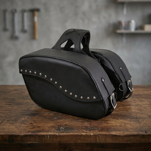 HMB-4167A PU cuir moto sacoches ensemble étanche aluminium voyage bagages casque et sac de queue - Product Image 3