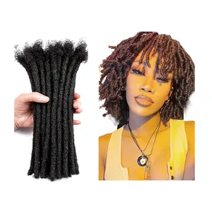 Shinein Hot Bán 20in Lượn Sóng Xoăn Giả Locs Crochet Bện Phần Mở Rộng Tóc Bện Cho Người Phụ Nữ Trang Điểm