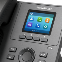 Téléphone IP Flyingvoice P11W SIP 2.0 avec écran LCD couleur 2,4 pouces, Wi-Fi double bande 2,4G/5G, 2 lignes SIP, 2 ports RJ45 10/100/1000 Mbps, 2000 contacts