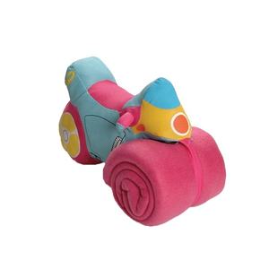 Couverture de <span class=keywords><strong>moto</strong></span> en peluche créative Couverture en peluche douce pour climatisation Logo imprimable personnalisé Couverture d'oreiller en polaire corail - Product Image 1