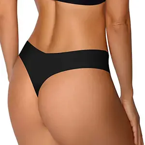 Vita bassa senza cuciture stile bikini t mutandine posteriori v string tessuto di nylon perizoma invisibile per donna