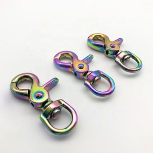 Alliage de zinc noir déclencheur mousqueton ciseaux crochet crochet pivotant boucles de chien mousqueton pour le gréement - Product Image 2