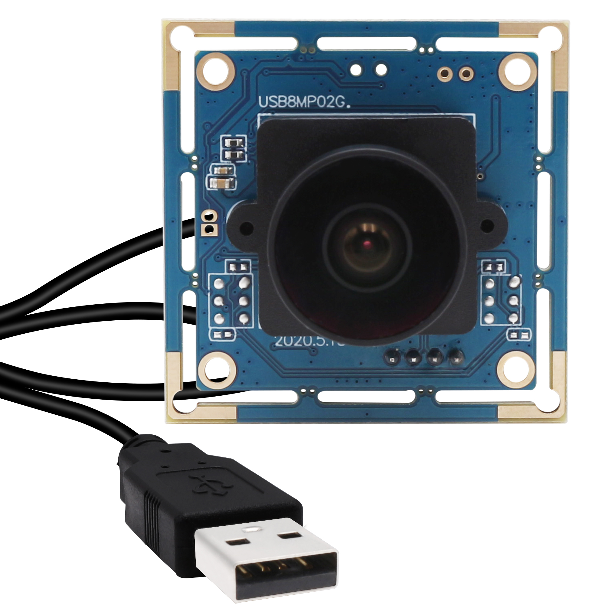 Fish Eye Camera Module ELP 170degree Fisheye Lens - 8MP Camera Module with USB Port