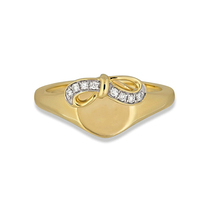 Milskye Personnalisé Arc Chevalière Bague Plaqué Or Fine Jewelry Initiale Personnalisée pour les Femmes
