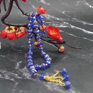 Misbaha sencilla y sólida de 10 mm con 33 cuentas de cristal, Tasbih islámico religioso, joyería étnica YASEEN - Product Image 1