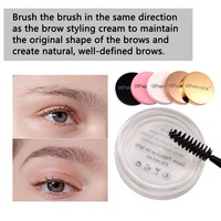 Cire coiffante transparente pour sourcils à marque privée, gel fixant pour sourcils sans eau, végétalien, logo personnalisé, cosmétiques en gros