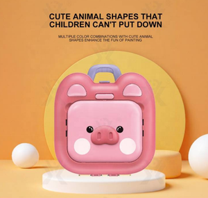 Tavolo da Disegno per Bambini in ABS con Contenitore - Cavalletto Artistico Multifunzionale a Forma di Maiale e Cane, Giocattolo Educativo per lo Sbozzamento Artistico dei Bambini - Product Image 4