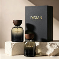 Flacon de parfum unique d'usine 30ML 50ML 100ML, flacon de parfum de luxe en verre, flacon de parfum rond noir dégradé avec boîte