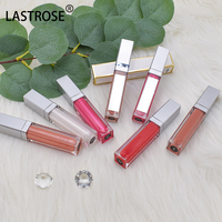 Tube de Brillant à Lèvres Tendance avec Strass, Logo Privé, Tubes Vides de Brillant à Lèvres Forme Ronde, Tube de Rouge à Lèvres Scintillant Meilleure Vente