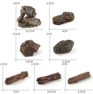 Decoración de Jardín con Escena de Animales <span class=keywords><strong>del</strong></span> <span class=keywords><strong>Bosque</strong></span> y Dinosaurios, Casa de Castillo, Cueva Simulada Realista con Aspecto de Tronco de Árbol y Piedra, Kit de Hadas - Product Image 2