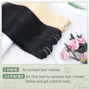 K.SWIGS OEM Extensions de cheveux humains vierges chinois 100% Remy, durables, sans nœuds, 100g, style tendance, double trame machine, sans colle - Product Image 2