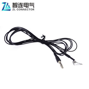 Cavo Medico Intrecciato Sottile Dritto Lucido Impermeabile Isolato 2.5M 4.0MM con Connettore a Banana a Clip Auricolare da 15MM - Product Image 1